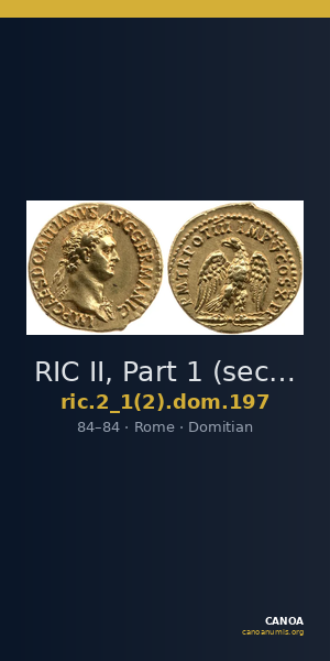 RIC II, Part 1 (second edition) Domitian 197 — CANOA
