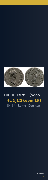 RIC II, Part 1 (second edition) Domitian 198 — CANOA