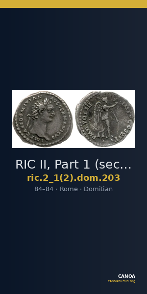 RIC II, Part 1 (second edition) Domitian 203 — CANOA
