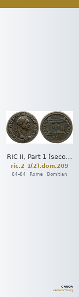 RIC II, Part 1 (second edition) Domitian 209 — CANOA