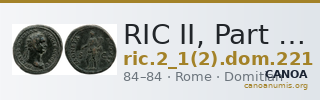 RIC II, Part 1 (second edition) Domitian 221 — CANOA