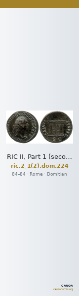 RIC II, Part 1 (second edition) Domitian 224 — CANOA