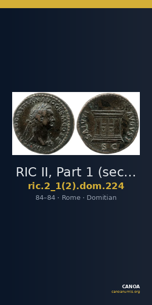 RIC II, Part 1 (second edition) Domitian 224 — CANOA