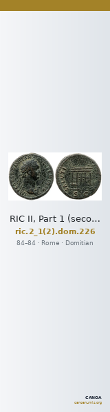 RIC II, Part 1 (second edition) Domitian 226 — CANOA