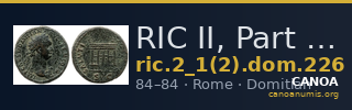 RIC II, Part 1 (second edition) Domitian 226 — CANOA