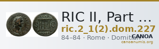 RIC II, Part 1 (second edition) Domitian 227 — CANOA