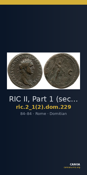 RIC II, Part 1 (second edition) Domitian 229 — CANOA