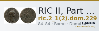 RIC II, Part 1 (second edition) Domitian 229 — CANOA