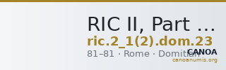 RIC II, Part 1 (second edition) Domitian 23 — CANOA