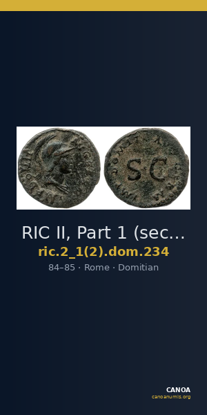 RIC II, Part 1 (second edition) Domitian 234 — CANOA