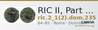 RIC II, Part 1 (second edition) Domitian 235 — CANOA