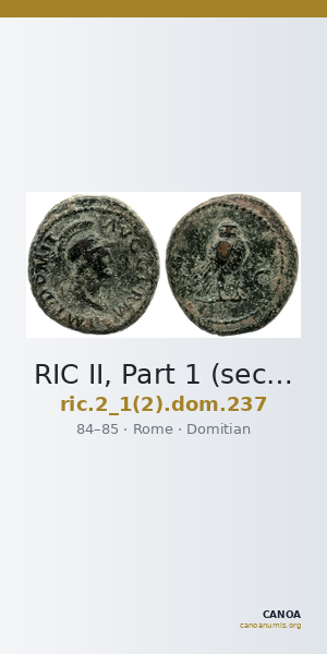 RIC II, Part 1 (second edition) Domitian 237 — CANOA