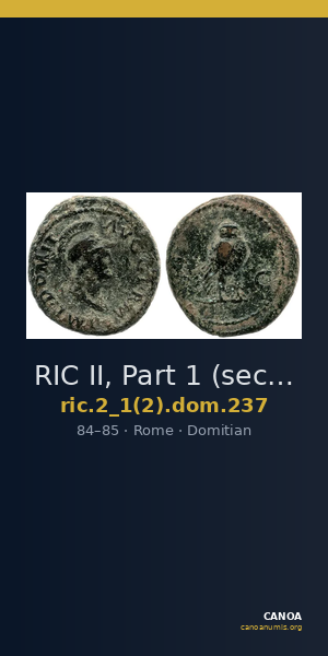 RIC II, Part 1 (second edition) Domitian 237 — CANOA