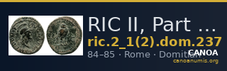 RIC II, Part 1 (second edition) Domitian 237 — CANOA