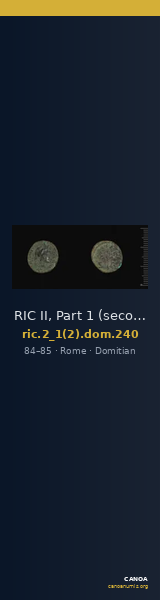 RIC II, Part 1 (second edition) Domitian 240 — CANOA