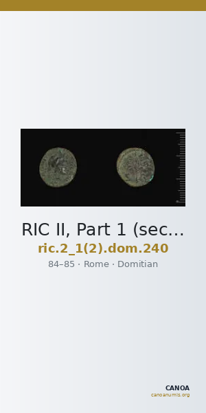 RIC II, Part 1 (second edition) Domitian 240 — CANOA