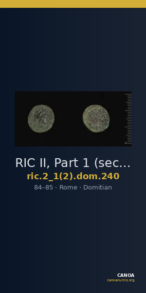 RIC II, Part 1 (second edition) Domitian 240 — CANOA
