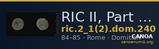 RIC II, Part 1 (second edition) Domitian 240 — CANOA