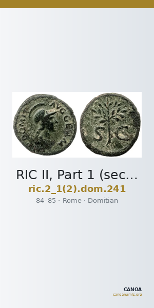 RIC II, Part 1 (second edition) Domitian 241 — CANOA