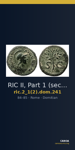 RIC II, Part 1 (second edition) Domitian 241 — CANOA