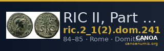 RIC II, Part 1 (second edition) Domitian 241 — CANOA