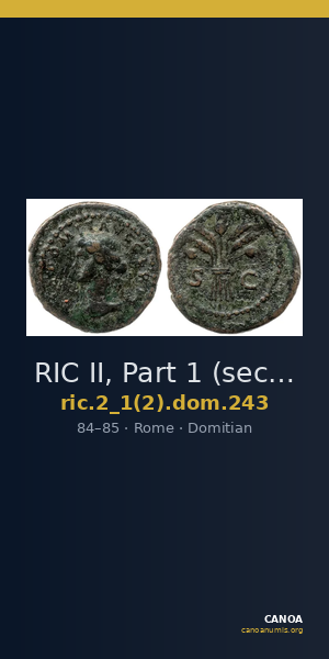 RIC II, Part 1 (second edition) Domitian 243 — CANOA