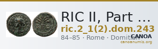 RIC II, Part 1 (second edition) Domitian 243 — CANOA