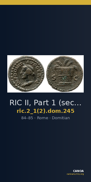 RIC II, Part 1 (second edition) Domitian 245 — CANOA