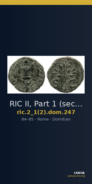 RIC II, Part 1 (second edition) Domitian 247 — CANOA