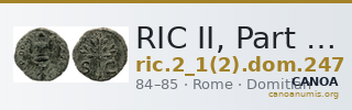 RIC II, Part 1 (second edition) Domitian 247 — CANOA