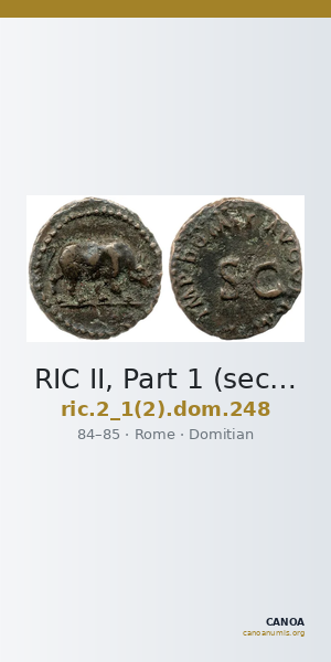 RIC II, Part 1 (second edition) Domitian 248 — CANOA