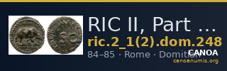 RIC II, Part 1 (second edition) Domitian 248 — CANOA