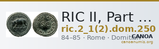 RIC II, Part 1 (second edition) Domitian 250 — CANOA