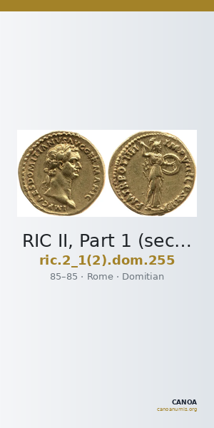 RIC II, Part 1 (second edition) Domitian 255 — CANOA
