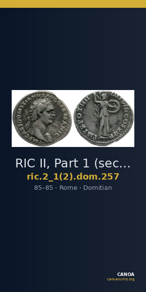 RIC II, Part 1 (second edition) Domitian 257 — CANOA