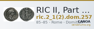 RIC II, Part 1 (second edition) Domitian 257 — CANOA