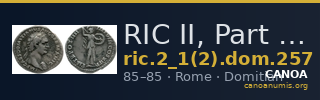 RIC II, Part 1 (second edition) Domitian 257 — CANOA