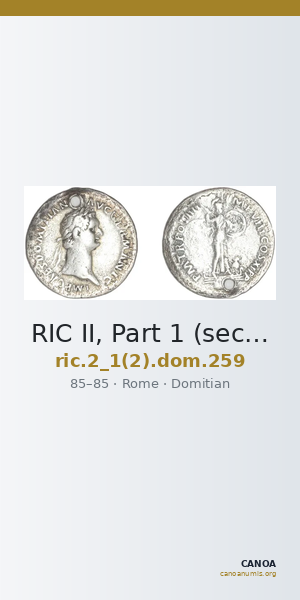 RIC II, Part 1 (second edition) Domitian 259 — CANOA