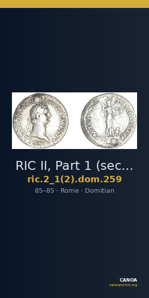 RIC II, Part 1 (second edition) Domitian 259 — CANOA