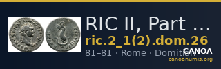 RIC II, Part 1 (second edition) Domitian 26 — CANOA