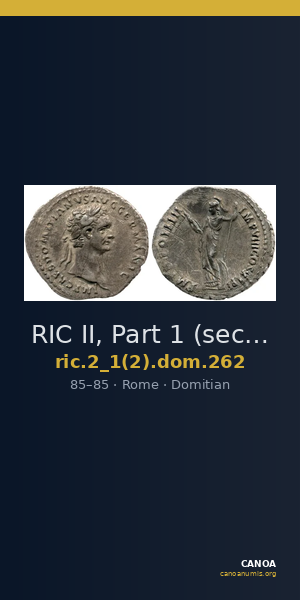 RIC II, Part 1 (second edition) Domitian 262 — CANOA