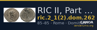 RIC II, Part 1 (second edition) Domitian 262 — CANOA