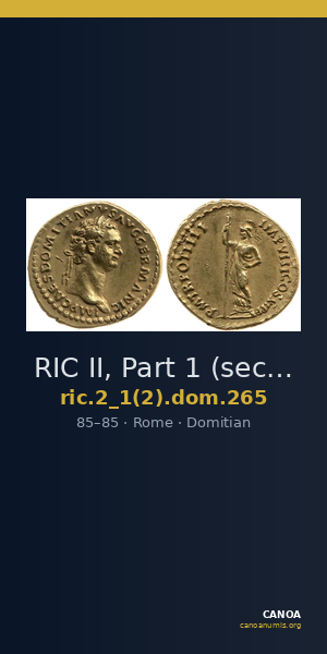 RIC II, Part 1 (second edition) Domitian 265 — CANOA