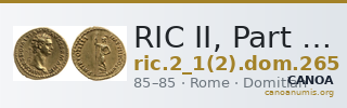 RIC II, Part 1 (second edition) Domitian 265 — CANOA
