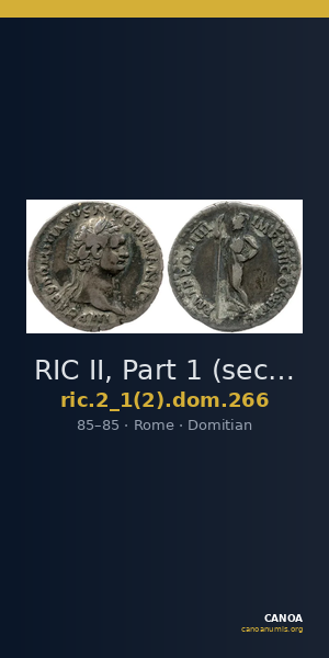 RIC II, Part 1 (second edition) Domitian 266 — CANOA