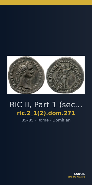 RIC II, Part 1 (second edition) Domitian 271 — CANOA