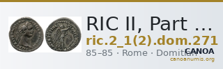 RIC II, Part 1 (second edition) Domitian 271 — CANOA