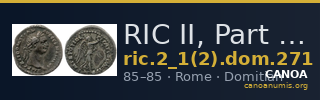 RIC II, Part 1 (second edition) Domitian 271 — CANOA