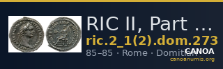 RIC II, Part 1 (second edition) Domitian 273 — CANOA