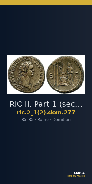 RIC II, Part 1 (second edition) Domitian 277 — CANOA
